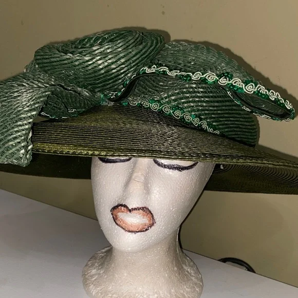 Mr. Song | Accessories | Beautiful Green Dress Hat Church  display picture 1